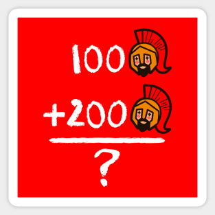 Funny Math 300 Spartans Gift For Math Nerds Sticker